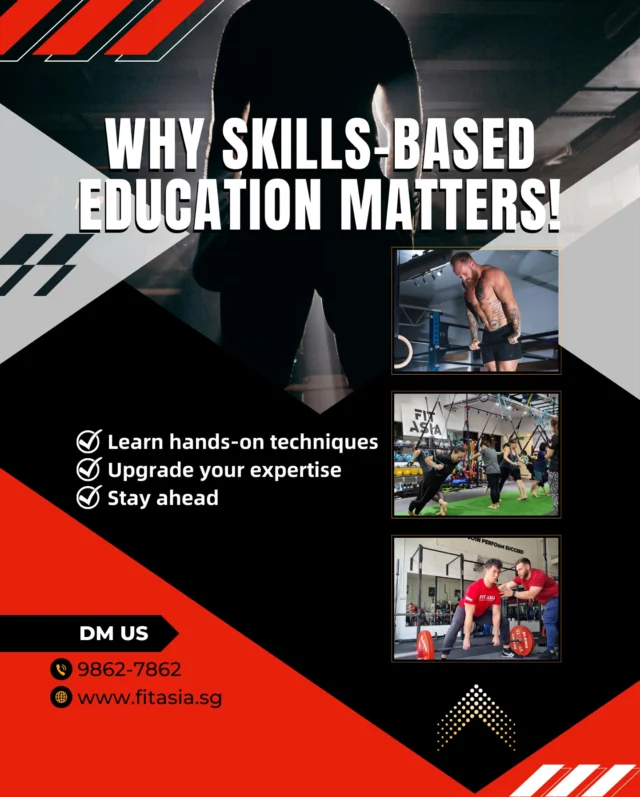 Why Skills-Based Education Matters in Fitness! 💪🎓

In today’s fitness industry, knowledge alone isn’t enough, you need practical skills to stand out, deliver real results, and build a sustainable career. That’s why skills-based education is at the heart of what we do at FIT Asia!

✅ Learn hands-on techniques you can apply immediately
✅ Upgrade your expertise to attract more clients
✅ Stay ahead in the evolving fitness landscape

The best part? Many of our courses are eligible for SkillsFuture & UTAP, reducing your out-of-pocket expenses! 🔥

🚀 Take the next step in your fitness career—invest in practical, career-boosting education today!

📩 DM us to find out which courses suit your goals! #fitasia #skillsthatmatter #fitnesseducation