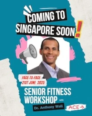 Dr. Anthony Wall from the American Council on Exercise (ACE) is in Singapore – and he’s leading a rare, in-person workshop as part of the ACE Senior Fitness Specialist Program!

This is your chance to learn directly from one of ACE’s top educators, gaining invaluable insight into working with the fastest-growing population group – older adults.

Why You Should Sign Up Now:
✅ Face-to-Face Learning with Dr. Anthony Wall – Engage live, ask questions, and gain hands-on knowledge
✅ Hybrid Format – Complete the remaining modules online at your own pace
✅ Earn 2.5 ACE CECs – That’s enough to fully renew your ACE certification
✅ High-Demand Niche – Specialize in senior fitness and stand out in the industry
✅ No prerequisites required – Open to all certified professionals

This program equips you to design safe, effective programs for older clients, enhance their quality of life, and grow your client base in a meaningful way.

📅 Spaces are limited, and this face-to-face workshop is a rare opportunity not to be missed.

Let’s continue your journey of lifelong learning and leadership in the fitness industry—starting with this career-defining specialization.

#fitnesseducation #personaltrainers #fitnessprofessional #fitasia #personaltrainer #seniorfitness #seniorfitnessspecialist